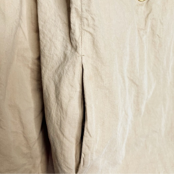 Peter O. Mahler Cotton Steel Trench Single Breast Jacket Quiet Luxury Old Money - Picture 6 of 14